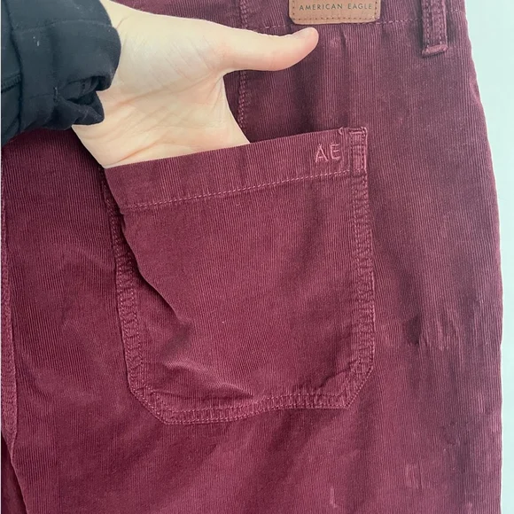 American Eagle Outfitters Burgundy Corduroy Pants - Picture 11 of 15